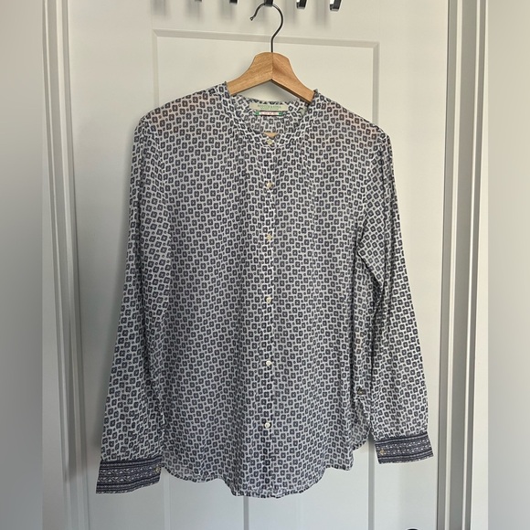 Scotch & Soda: Women’s Button-Up Shirt Blouse Blue White Pink: Size US 4 - Picture 1 of 9